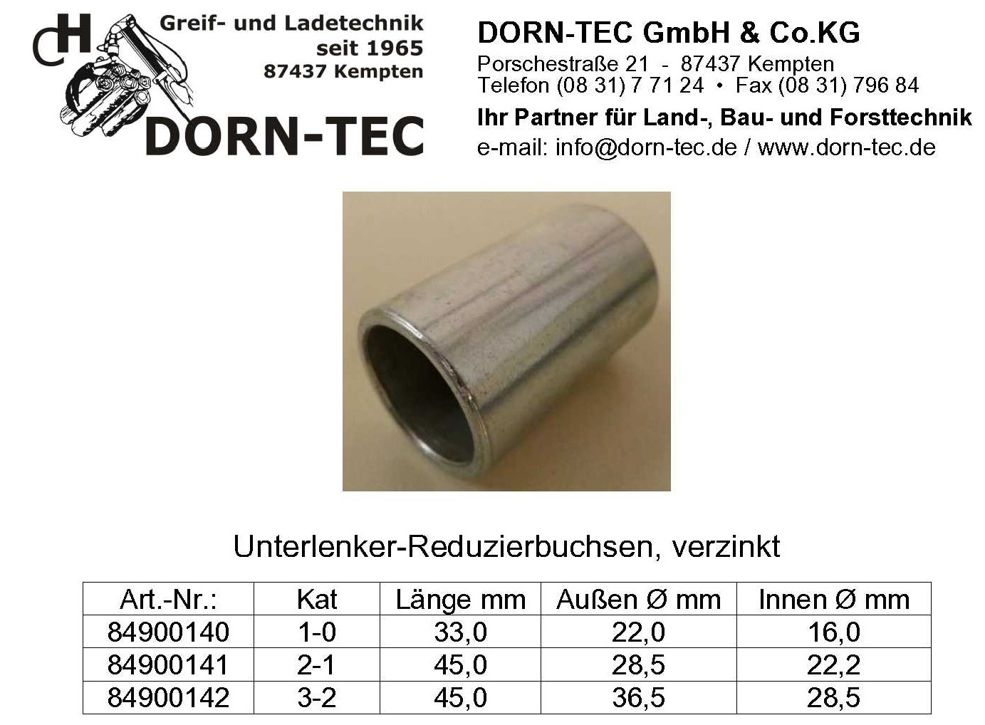 2x Unterlenker Reduzierhülse | Kat 2 auf Kat 1 / 28,5 - 22,2 mm | Reduzierbuchse | Dreipunkt | Kategorie | Anbaugerät | Sparset | 2er Set 2x Unterlenker Reduzierhülse | Kat 2 auf Kat 1 / 28,5 - 22,2 mm | Reduzierbuchse | Dreipunkt | Kategorie | Anbaugerät | Sparset | 2er Set