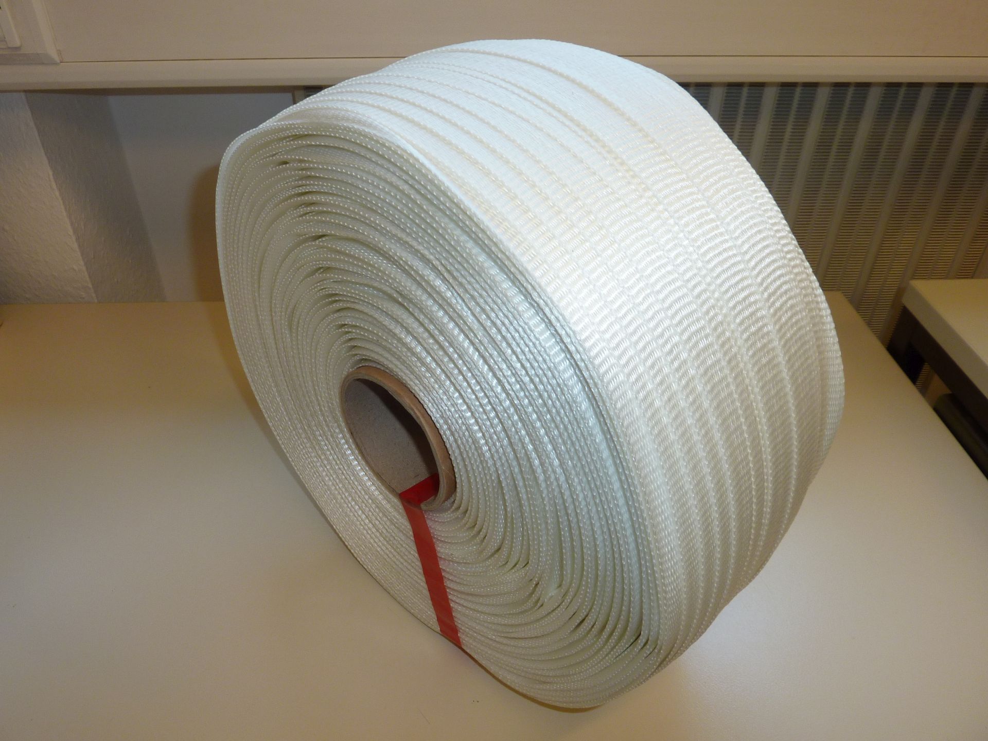 SPANNBAND 19mm, 500m Spule, 
Reißkraft 750kg, für Holzbündelgerät