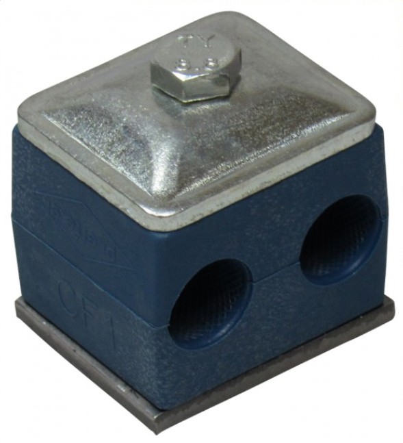 ZWEIROHRSCHELLE 22mm komplett GR3
Schellenkörper, Abdeckplatte, Deckplatte, Sechskantschraube