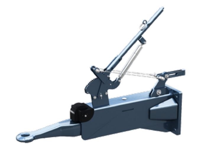 AUFLAUFEINRICHTUNG komplett
zum Anschrauben
Rückmatik, Auflaufweg 120mm
Länge 917mm
Umlenkhebel