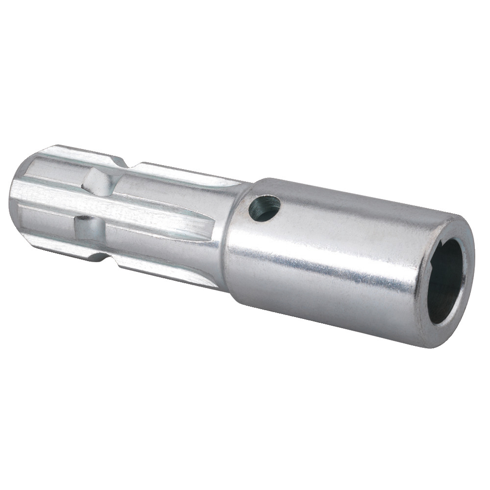 ZAPFWELLENVERLÄNGERUNG
mit Schiebestift, Länge 165mm
außen 1 3/8" x 6
innen Ø 40mm mit Keilnut