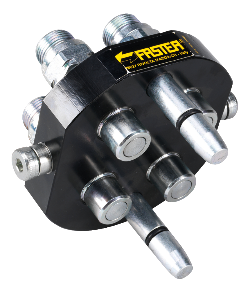 MULTIKUPPLUNG
FASTER 2P506M
Werkzeugseitig, 4x 1/2"
max. 40l/min. 250 bar