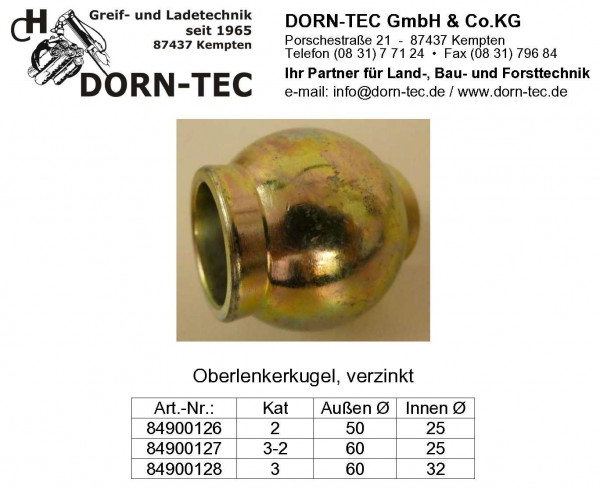 OBERLENKERKUGEL Kat. 3